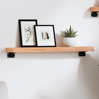 Wandschap 60x10x4 cm behandeld massief eikenhout lichtbruin 60 x 10 x 4 cm