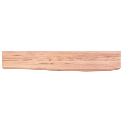 Wandschap 60x10x6 cm behandeld massief eikenhout lichtbruin 60 x 10 x 6 cm