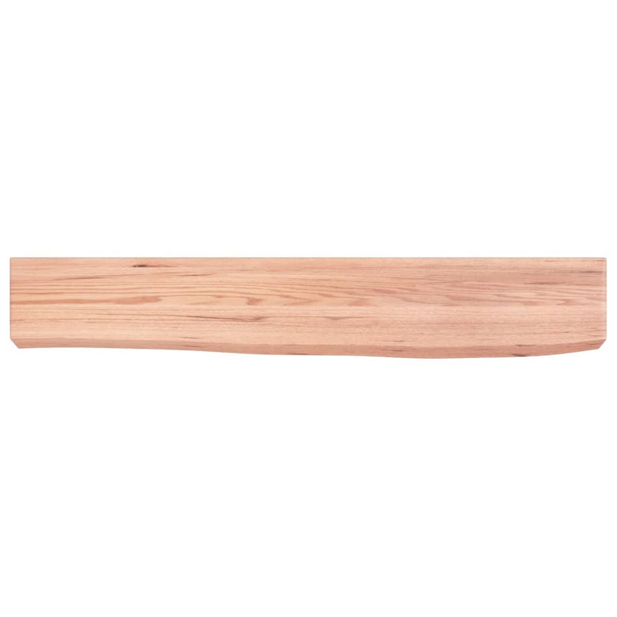 Wandschap 60x10x6 cm behandeld massief eikenhout lichtbruin 60 x 10 x 6 cm
