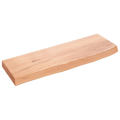 Wandschap 60x20x4 cm behandeld massief eikenhout lichtbruin 60 x 20 x 4 cm