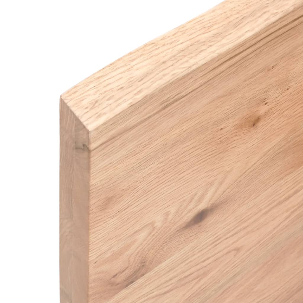 Wandschap 60x20x4 cm behandeld massief eikenhout lichtbruin 60 x 20 x 4 cm