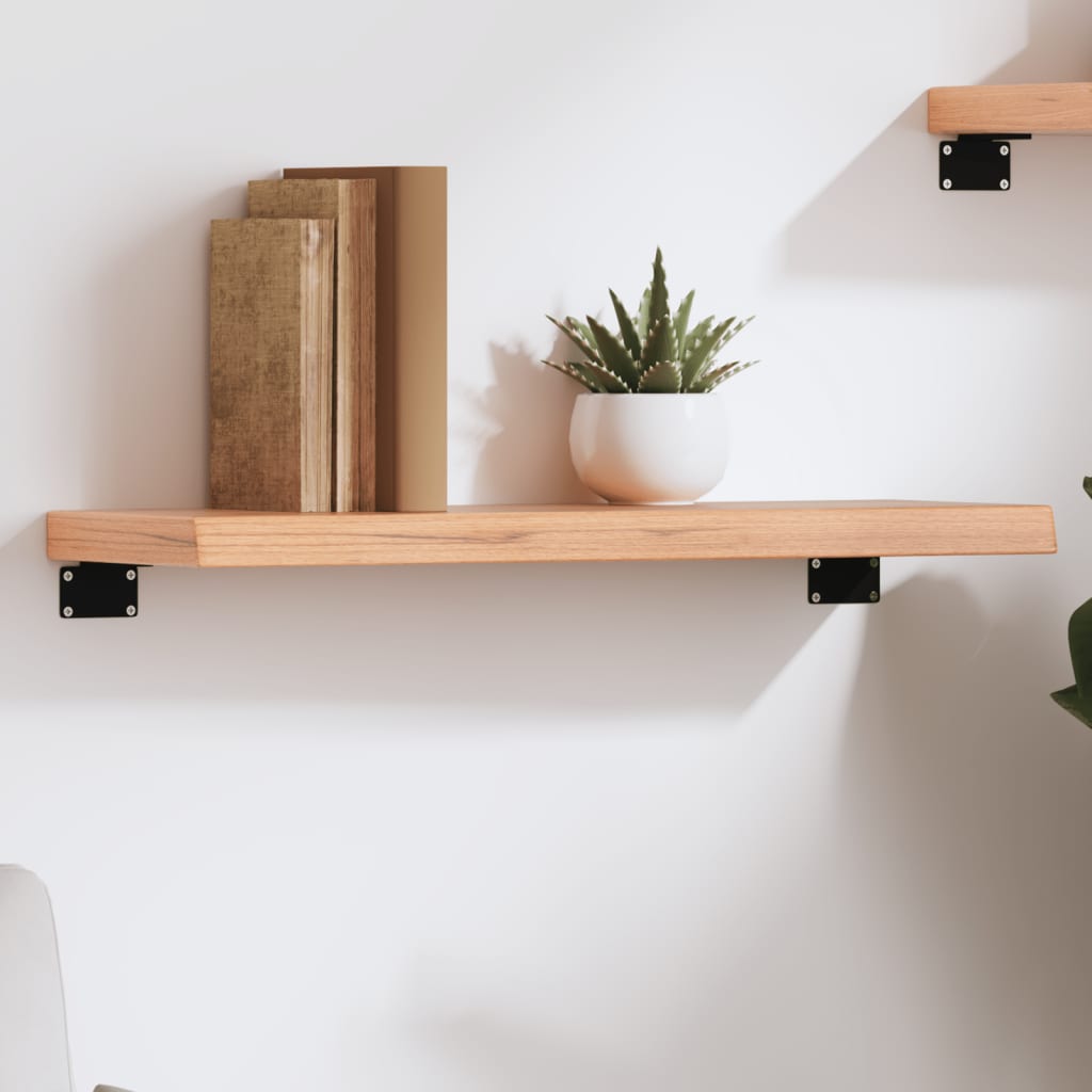 Wandschap 60x20x4 cm behandeld massief eikenhout lichtbruin 60 x 20 x 4 cm