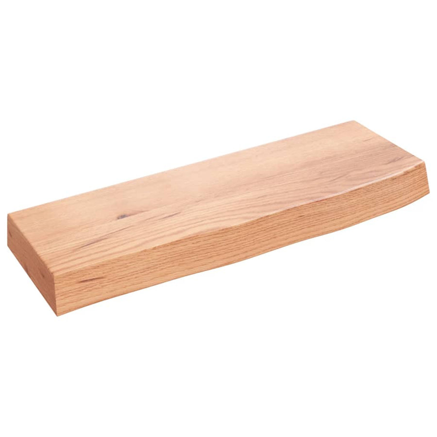 Wandschap 60x20x6 cm behandeld massief eikenhout lichtbruin 60 x 20 x 6 cm