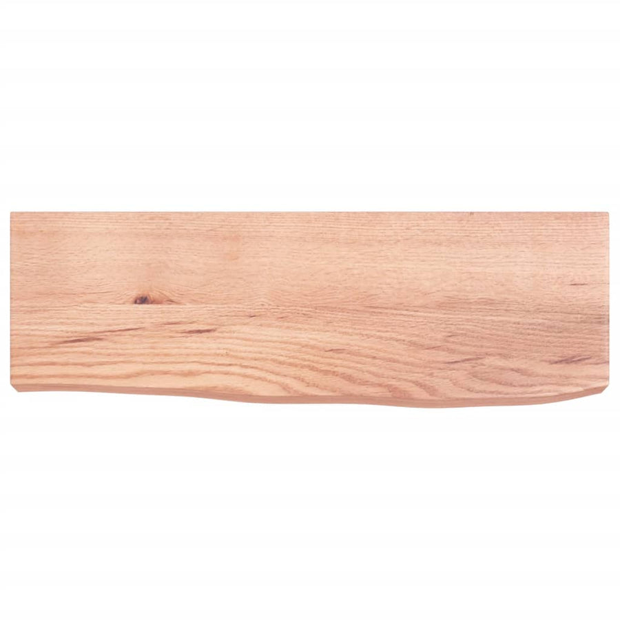 Wandschap 60x20x6 cm behandeld massief eikenhout lichtbruin 60 x 20 x 6 cm