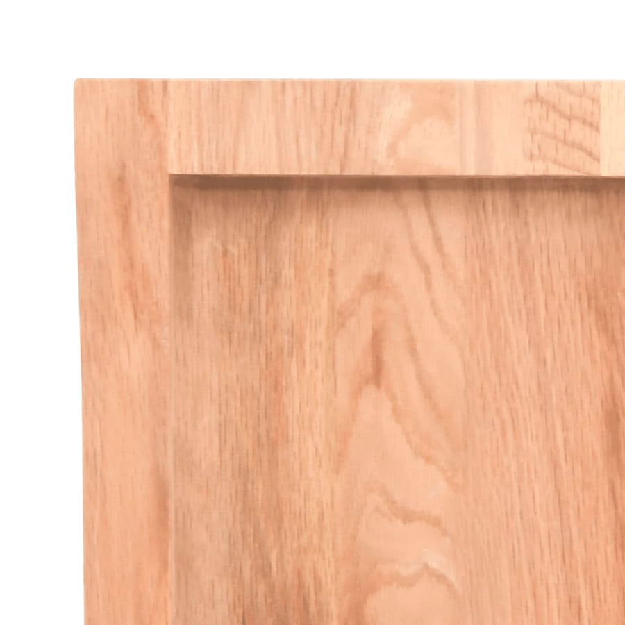 Wandschap 60x30x(2-4) cm behandeld massief eikenhout lichtbruin 60 x 30 x 4 cm