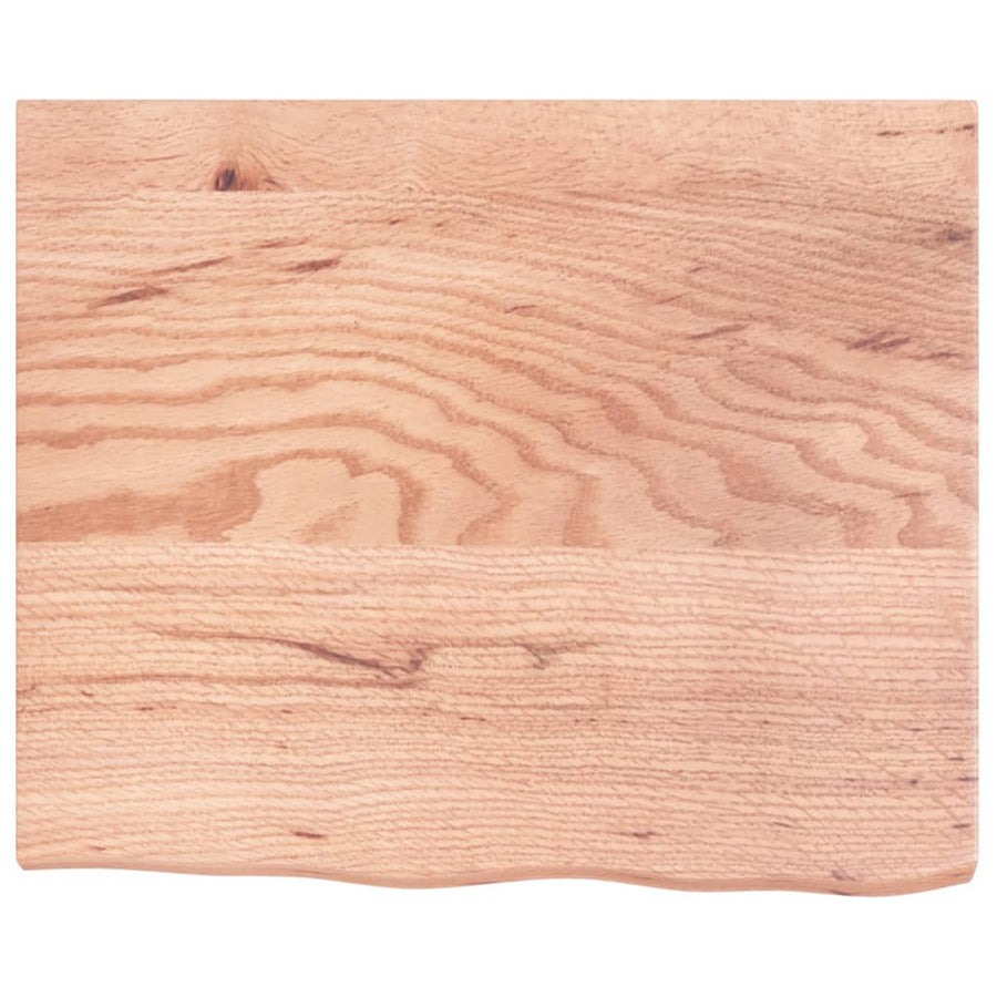 Wandschap 60x50x(2-4) cm behandeld massief eikenhout lichtbruin 60 x 50 x 4 cm