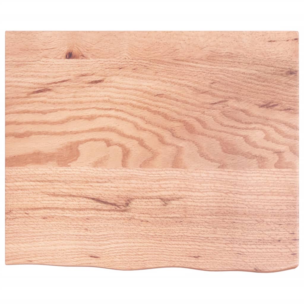 Wandschap 60x50x(2-6) cm behandeld massief eikenhout lichtbruin 60 x 50 x 6 cm