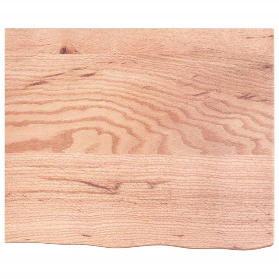 Wandschap 60x50x(2-6) cm behandeld massief eikenhout lichtbruin 60 x 50 x 6 cm