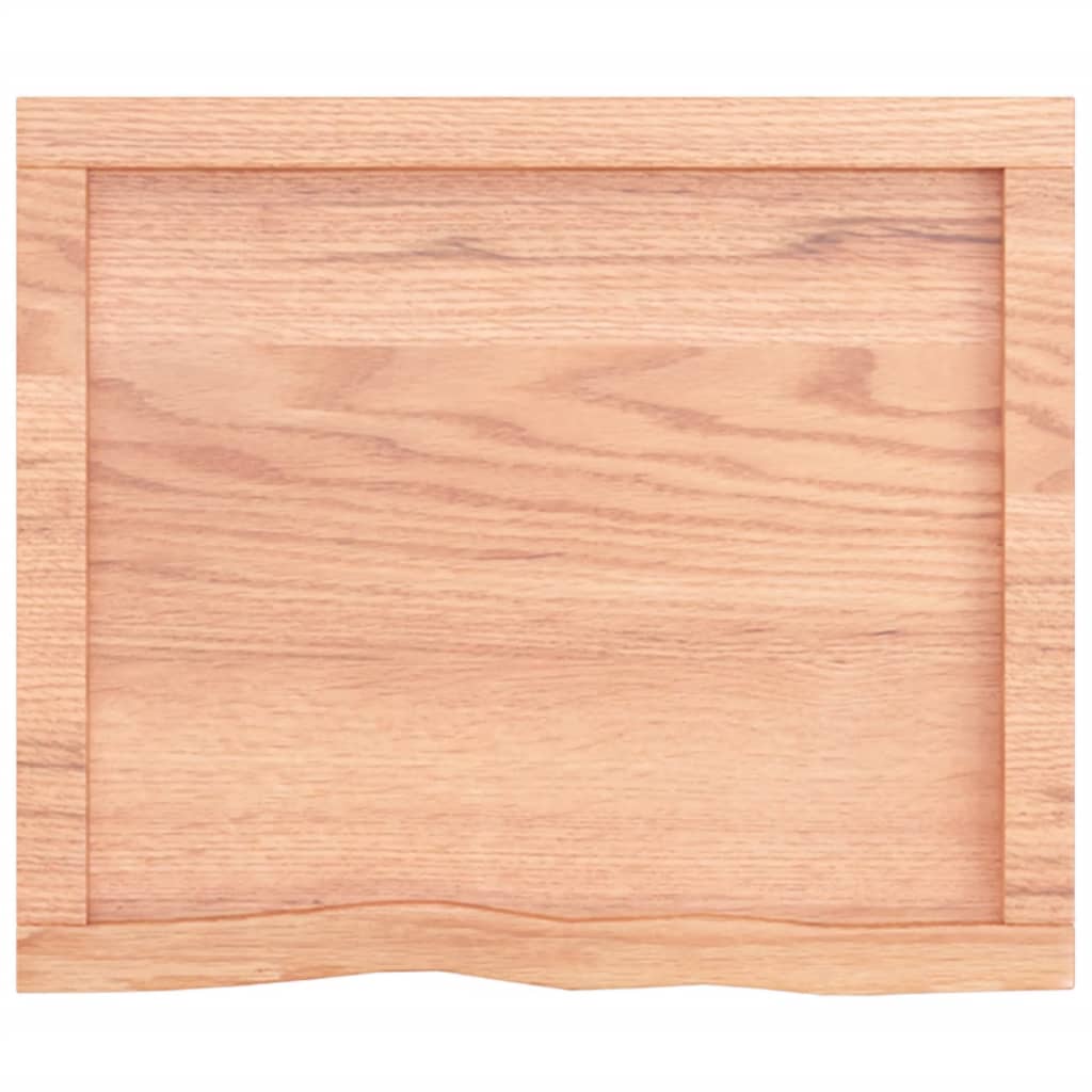 Wandschap 60x50x(2-6) cm behandeld massief eikenhout lichtbruin 60 x 50 x 6 cm