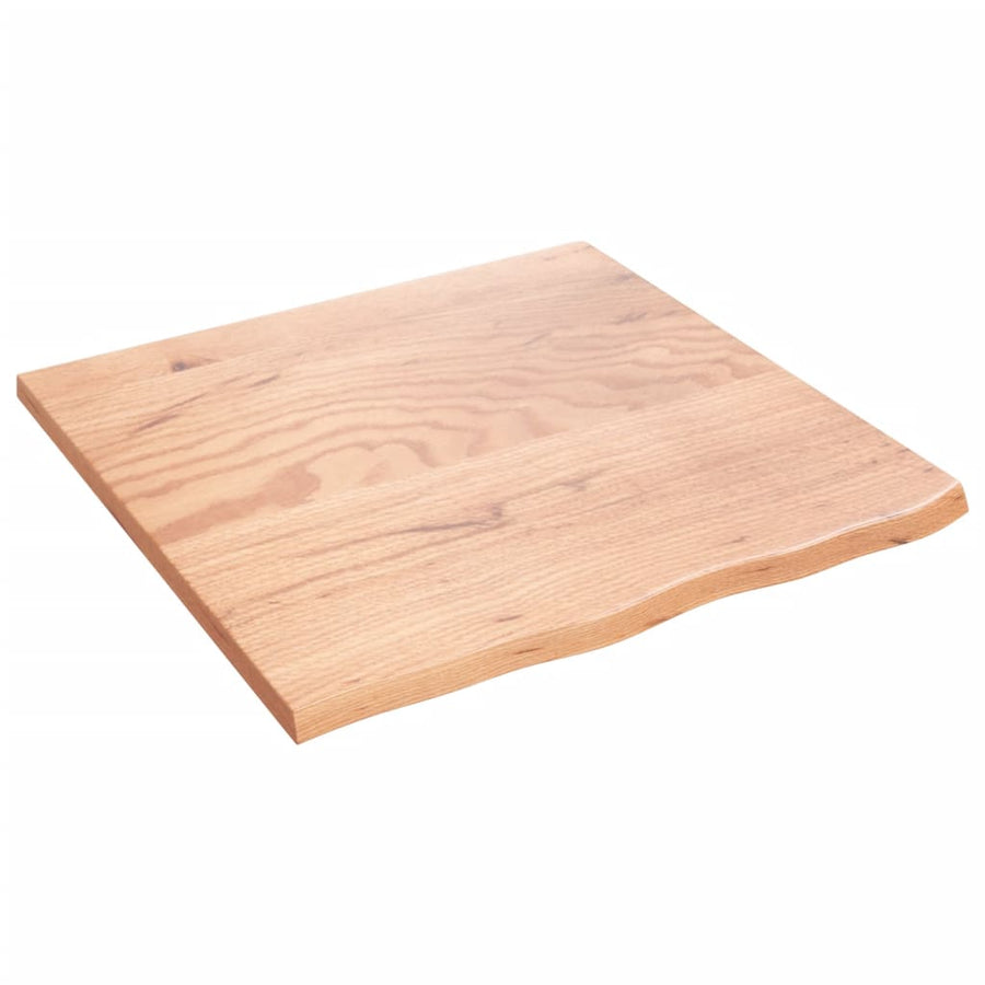 Wandschap 60x60x2 cm behandeld massief eikenhout lichtbruin 60 x 60 x 2 cm
