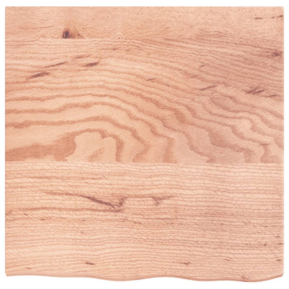 Wandschap 60x60x2 cm behandeld massief eikenhout lichtbruin 60 x 60 x 2 cm