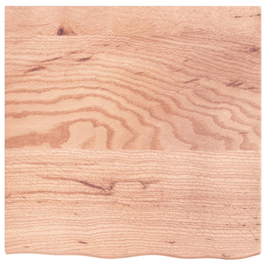 Wandschap 60x60x2 cm behandeld massief eikenhout lichtbruin 60 x 60 x 2 cm