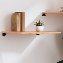 Wandschap 60x60x2 cm behandeld massief eikenhout lichtbruin 60 x 60 x 2 cm