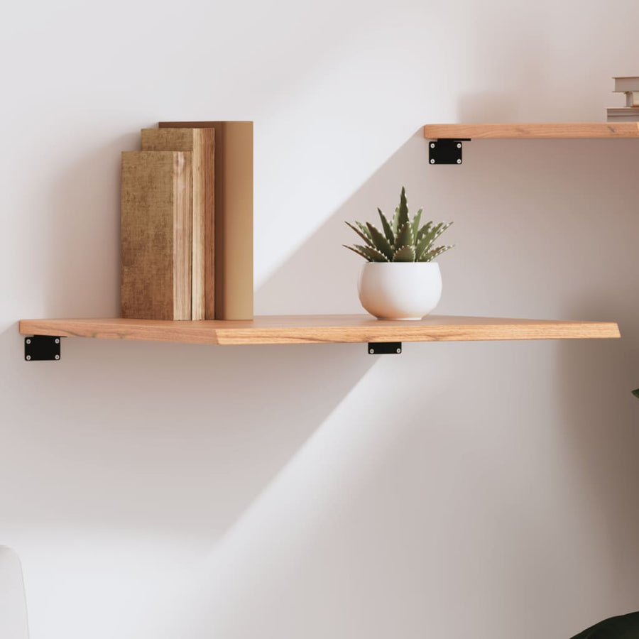 Wandschap 60x60x2 cm behandeld massief eikenhout lichtbruin 60 x 60 x 2 cm