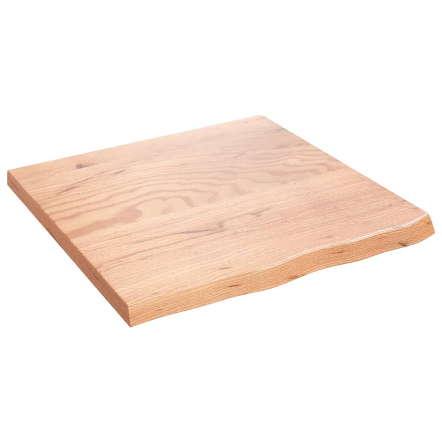 Wandschap 60x60x(2-4) cm behandeld massief eikenhout lichtbruin 60 x 60 x 4 cm
