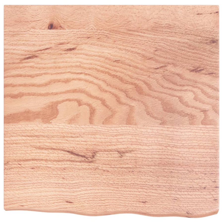 Wandschap 60x60x(2-4) cm behandeld massief eikenhout lichtbruin 60 x 60 x 4 cm