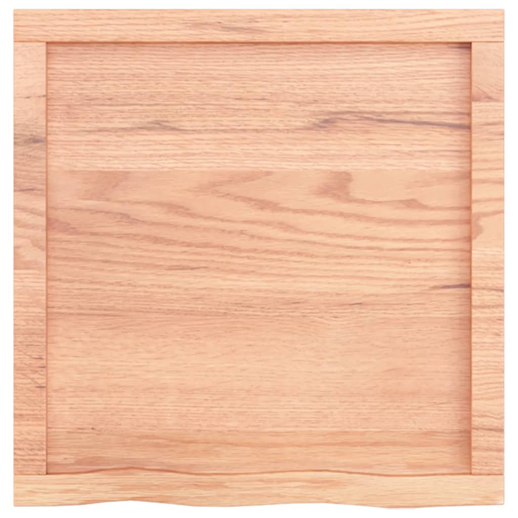 Wandschap 60x60x(2-4) cm behandeld massief eikenhout lichtbruin 60 x 60 x 4 cm