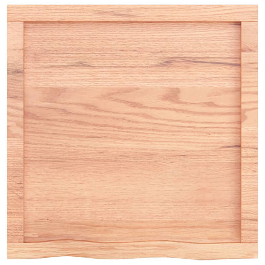 Wandschap 60x60x(2-4) cm behandeld massief eikenhout lichtbruin 60 x 60 x 4 cm