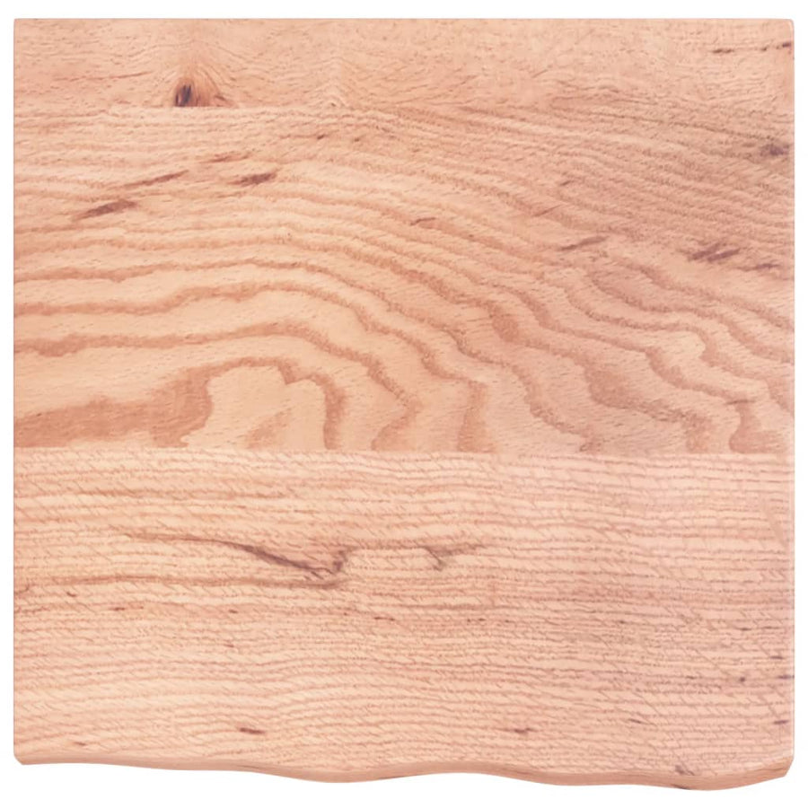 Wandschap 60x60x(2-6) cm behandeld massief eikenhout lichtbruin 60 x 60 x 6 cm