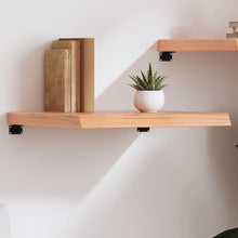 Wandschap 60x60x(2-6) cm behandeld massief eikenhout lichtbruin 60 x 60 x 6 cm