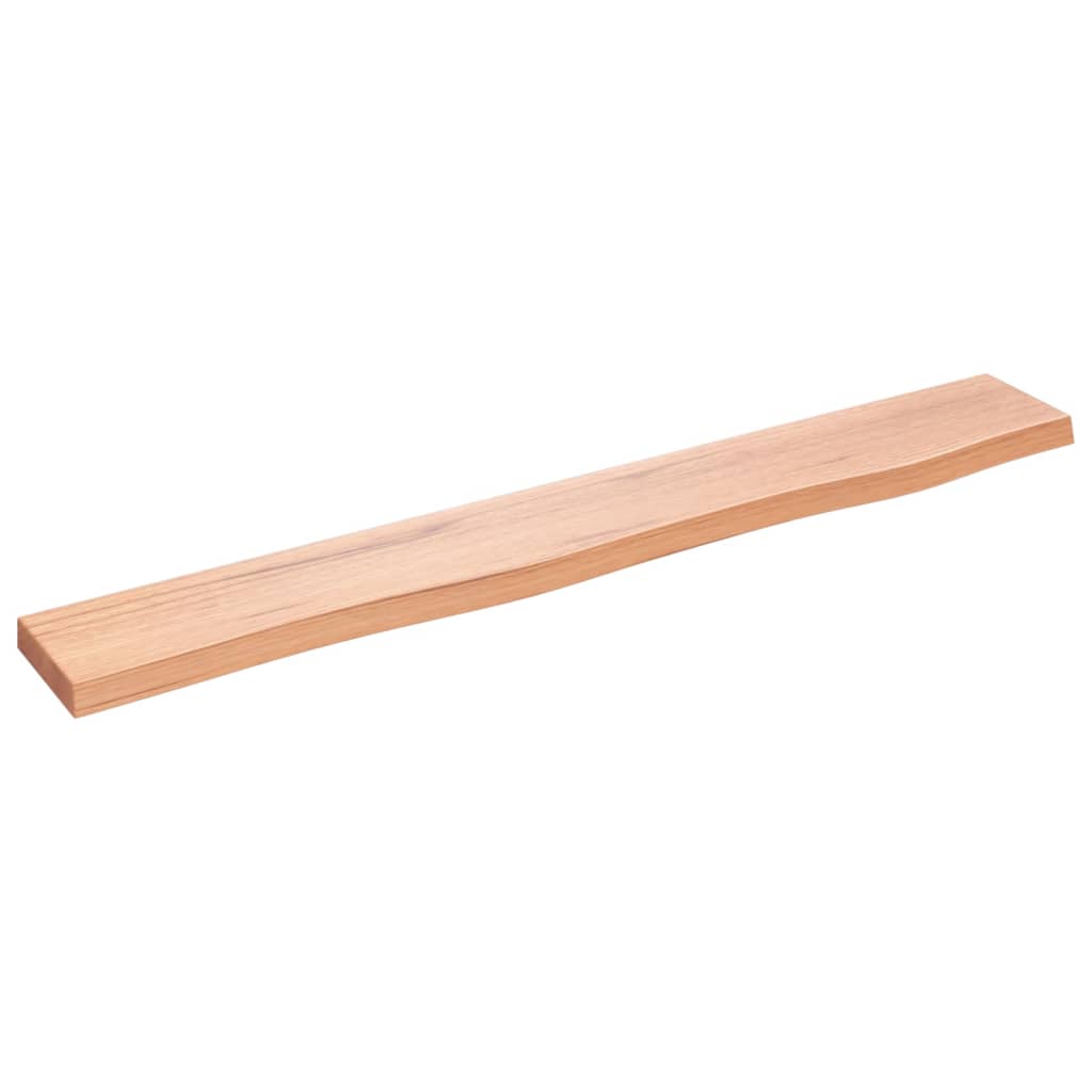 Wandschap Behandeld Massief Eikenhout Lichtbruin 80 x 10 x 2 cm