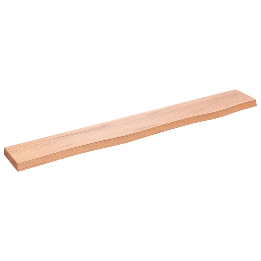 Wandschap Behandeld Massief Eikenhout Lichtbruin 80 x 10 x 2 cm