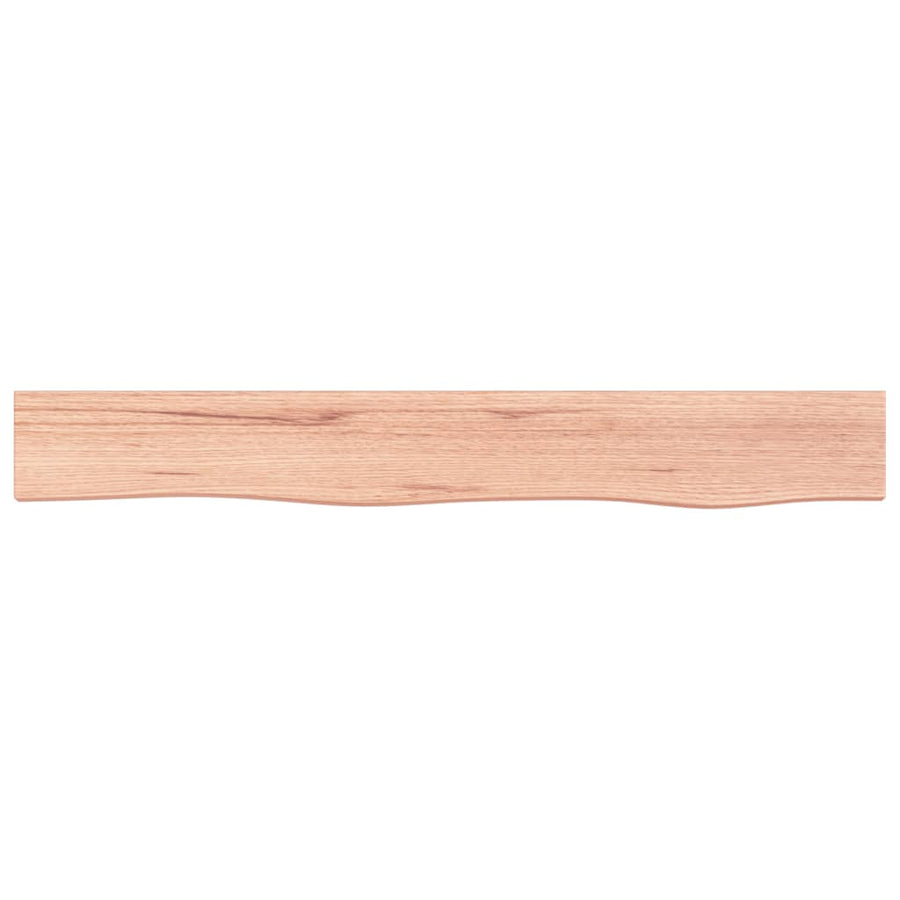Wandschap Behandeld Massief Eikenhout Lichtbruin 80 x 10 x 2 cm
