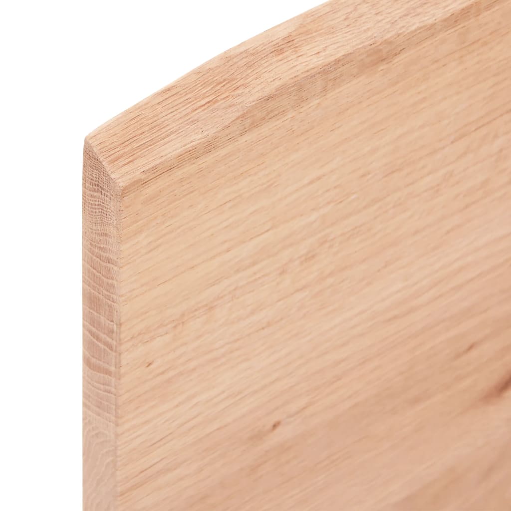 Wandschap Behandeld Massief Eikenhout Lichtbruin 80 x 10 x 2 cm