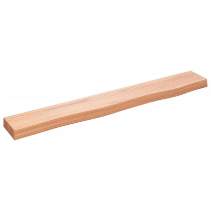 Wandschap 80x10x4 cm behandeld massief eikenhout lichtbruin 80 x 10 x 4 cm