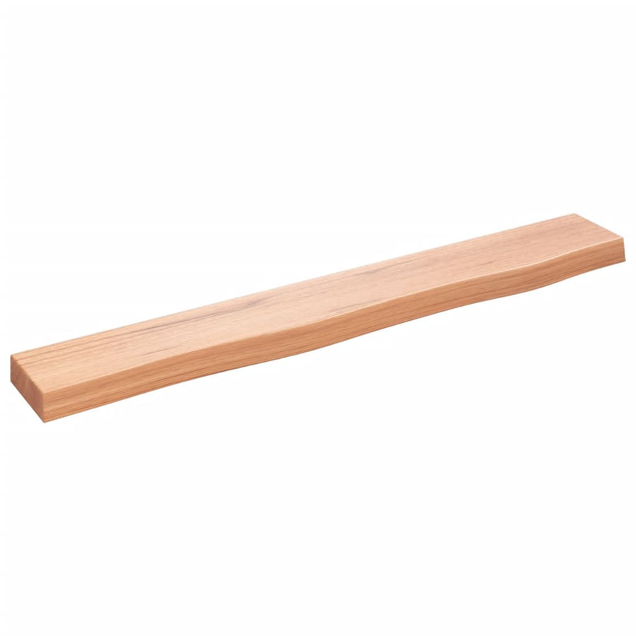 Wandschap 80x10x4 cm behandeld massief eikenhout lichtbruin 80 x 10 x 4 cm