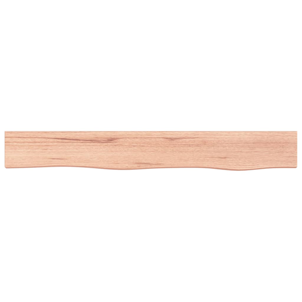 Wandschap 80x10x4 cm behandeld massief eikenhout lichtbruin 80 x 10 x 4 cm