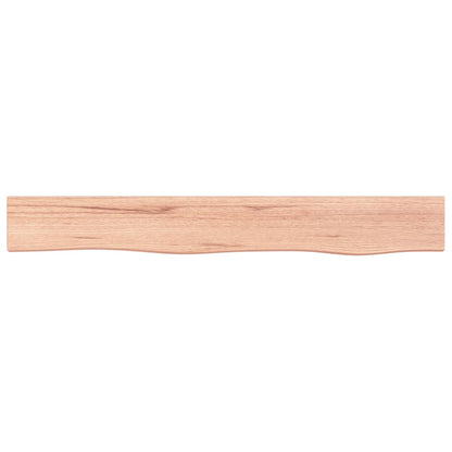 Wandschap 80x10x4 cm behandeld massief eikenhout lichtbruin 80 x 10 x 4 cm