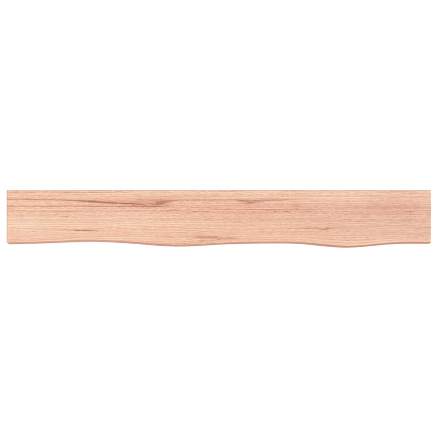 Wandschap 80x10x4 cm behandeld massief eikenhout lichtbruin 80 x 10 x 4 cm