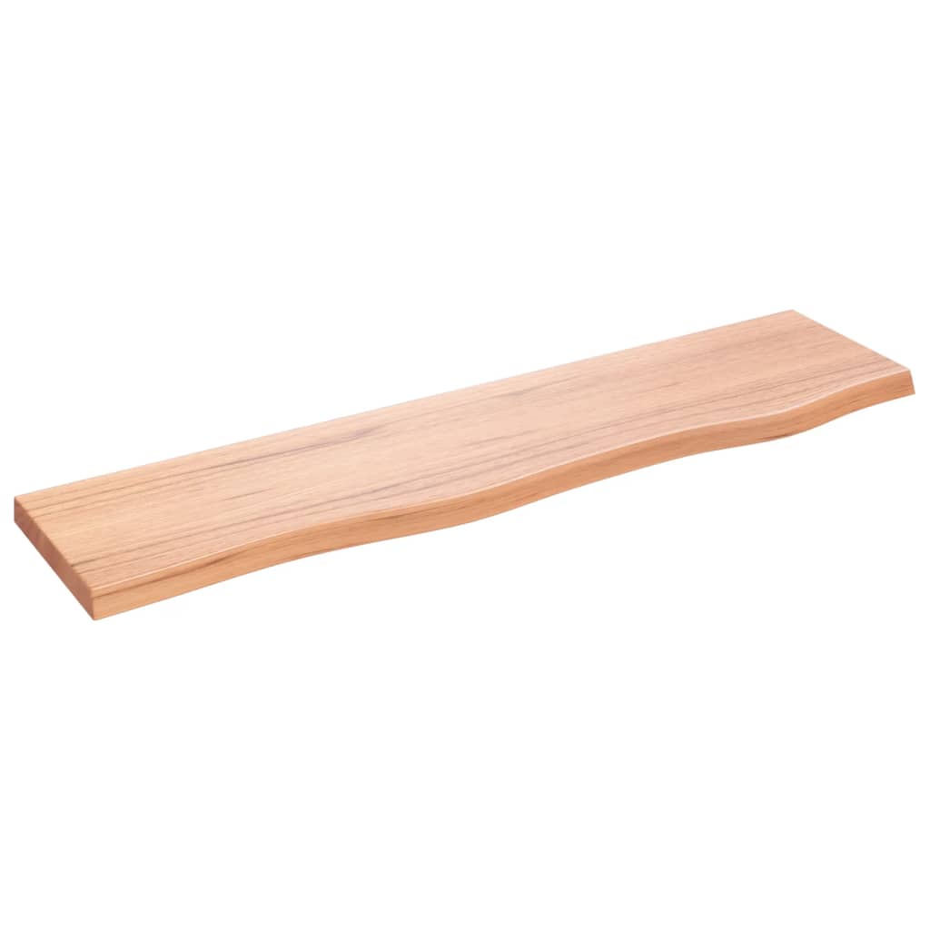 Wandschap 80x20x2 cm behandeld massief eikenhout lichtbruin 80 x 20 x 2 cm