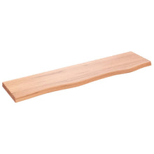 Wandschap 80x20x2 cm behandeld massief eikenhout lichtbruin 80 x 20 x 2 cm