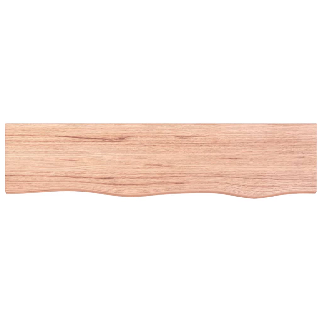 Wandschap 80x20x2 cm behandeld massief eikenhout lichtbruin 80 x 20 x 2 cm