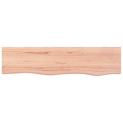 Wandschap 80x20x2 cm behandeld massief eikenhout lichtbruin 80 x 20 x 2 cm