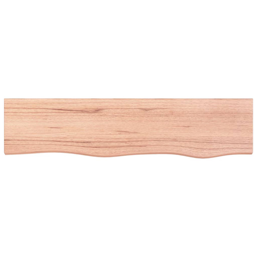 Wandschap 80x20x2 cm behandeld massief eikenhout lichtbruin 80 x 20 x 2 cm