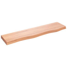 Wandschap 80x20x4 cm behandeld massief eikenhout lichtbruin 80 x 20 x 4 cm