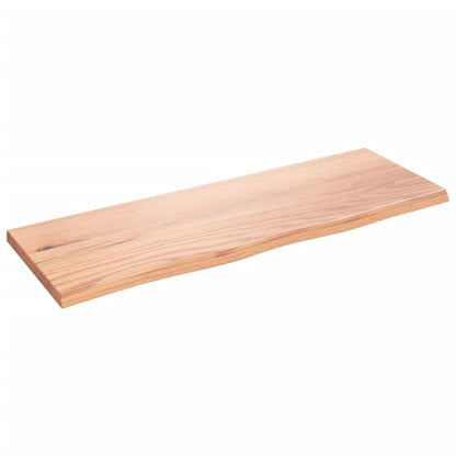 Wandschap 80x30x2 cm behandeld massief eikenhout lichtbruin 80 x 30 x 2 cm