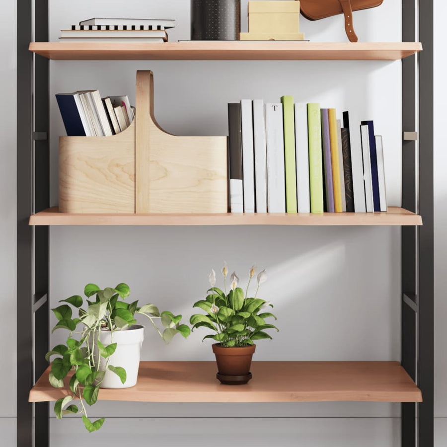 Wandschap 80x50x2 cm behandeld massief eikenhout lichtbruin 80 x 50 x 2 cm