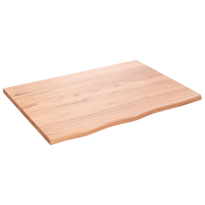 Wandschap 80x60x2 cm behandeld massief eikenhout lichtbruin 80 x 60 x 2 cm