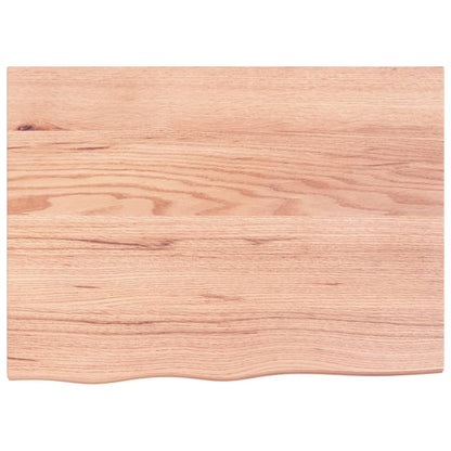 Wandschap 80x60x2 cm behandeld massief eikenhout lichtbruin 80 x 60 x 2 cm