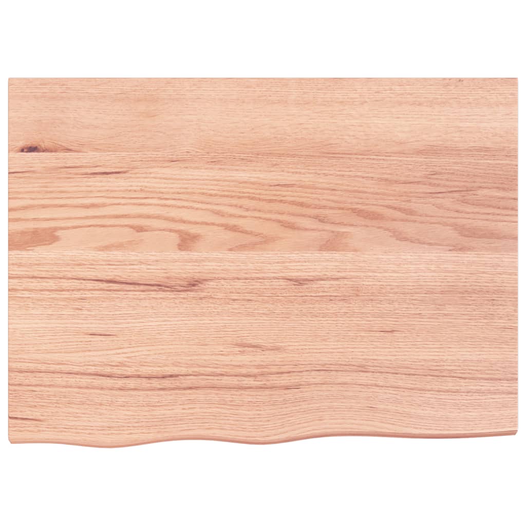 Wandschap 80x60x(2-4) cm behandeld massief eikenhout lichtbruin 80 x 60 x 4 cm