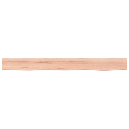 Wandschap 100x10x4 cm behandeld massief eikenhout lichtbruin