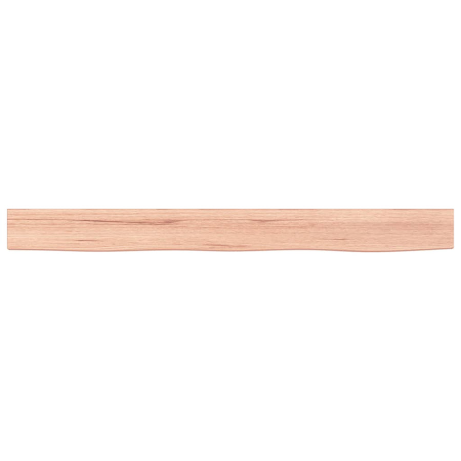 Wandschap 100x10x4 cm behandeld massief eikenhout lichtbruin