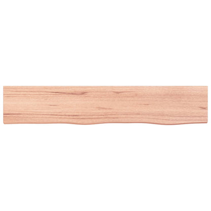 Wandschap 100x20x2 cm behandeld massief eikenhout lichtbruin 100 x 20 x 2 cm