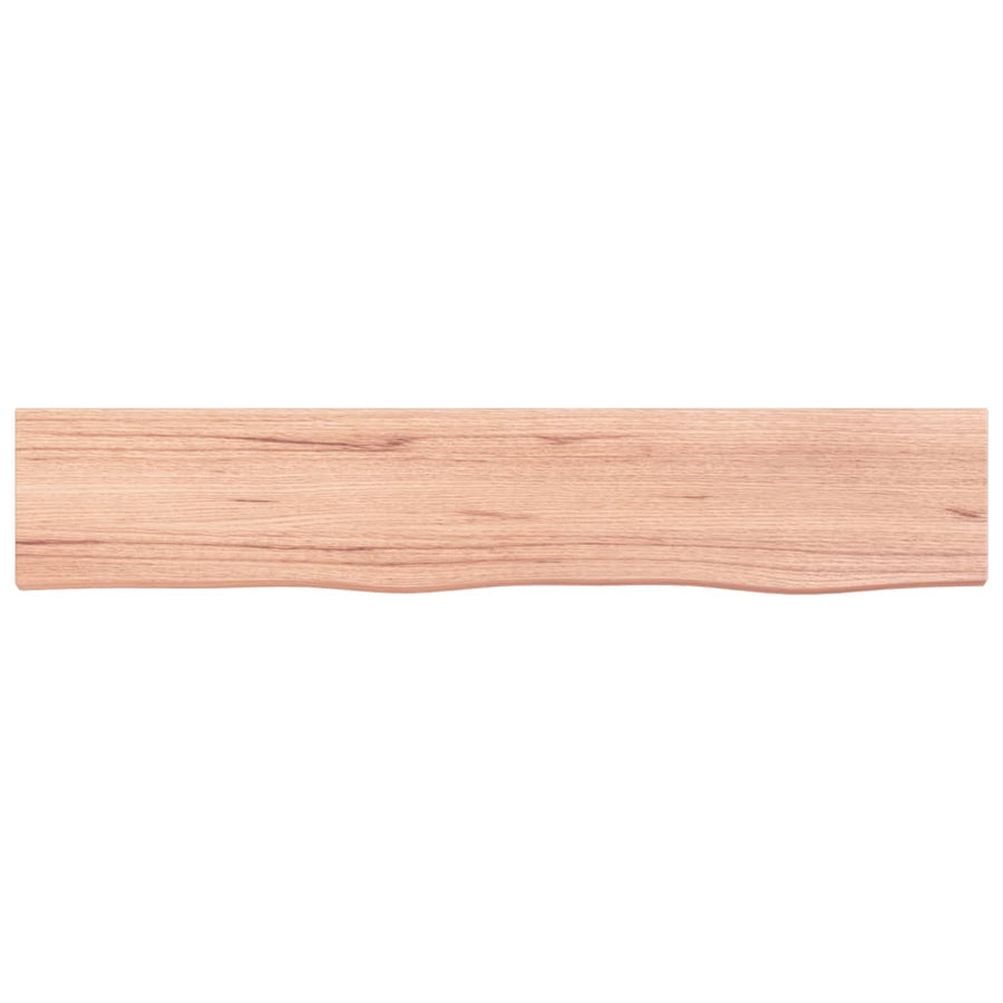 Wandschap 100x20x2 cm behandeld massief eikenhout lichtbruin 100 x 20 x 2 cm
