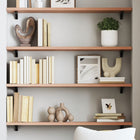 Wall shelf 100x20x2 cm treated solid oak light brown