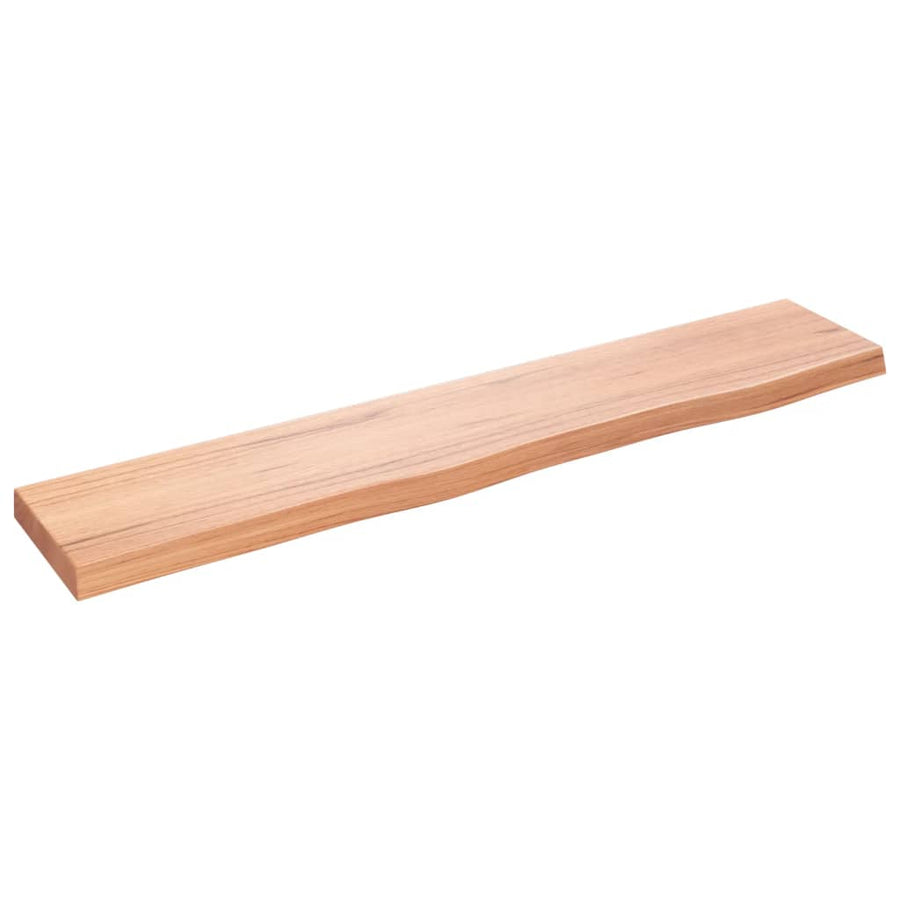 Wandschap 100x20x4 cm behandeld massief eikenhout lichtbruin 100 x 20 x 4 cm